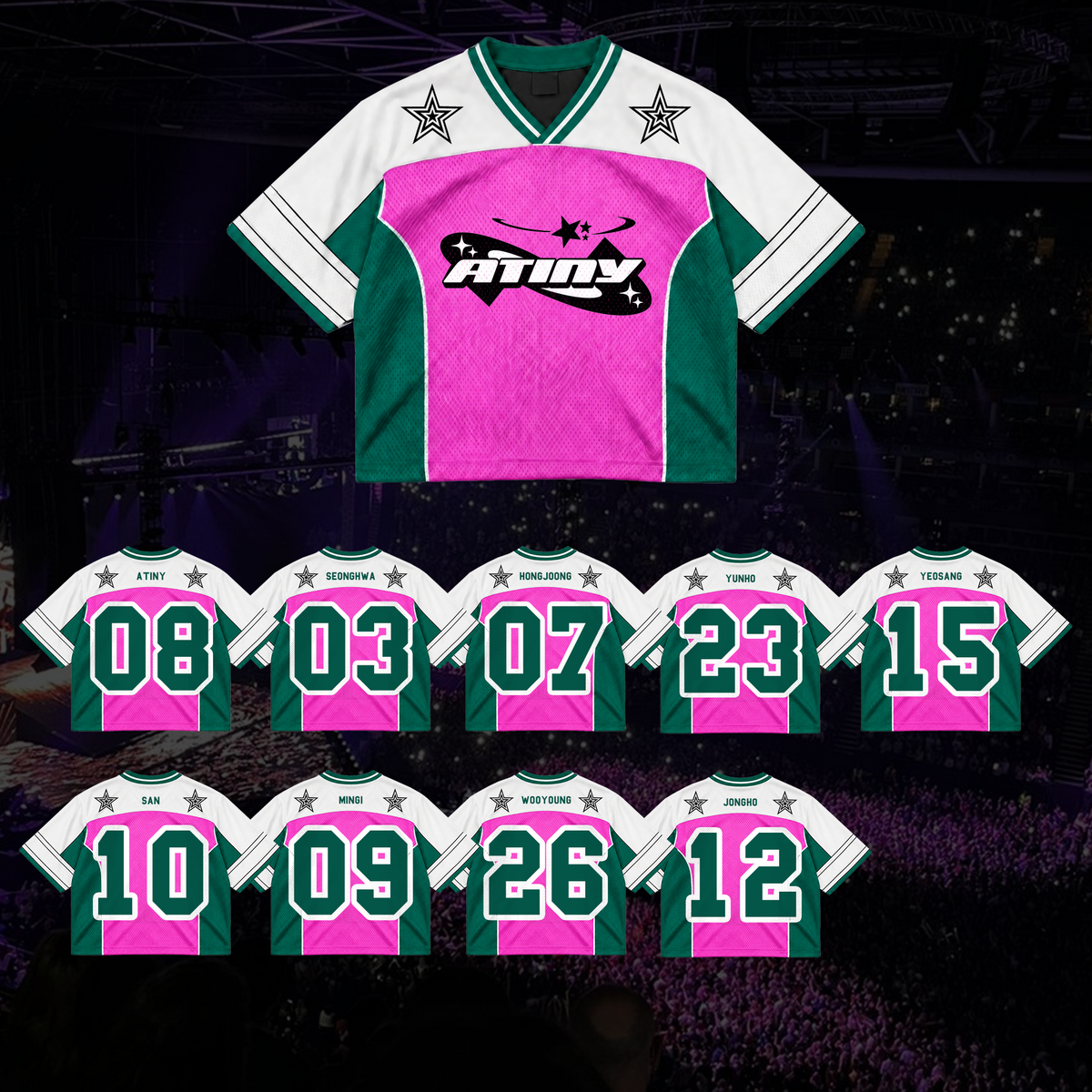 Epic BAD Tinys Club All Members Cyber Grunge Mixed Mesh Jersey For Atiny
