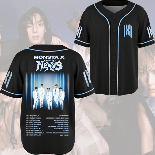 Monsta X  World Tour Nexus Baseball Jersey Gift For Fans