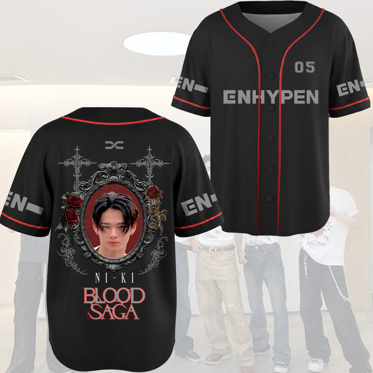 Immortal Mirror Enhypen Blood Saga World Tour Baseball Jersey Gift For Fans