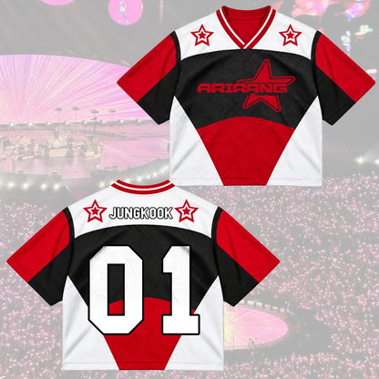 Savage Arirang Army Club All Members Futuristic Racing Mixed Mesh Jersey For Fans