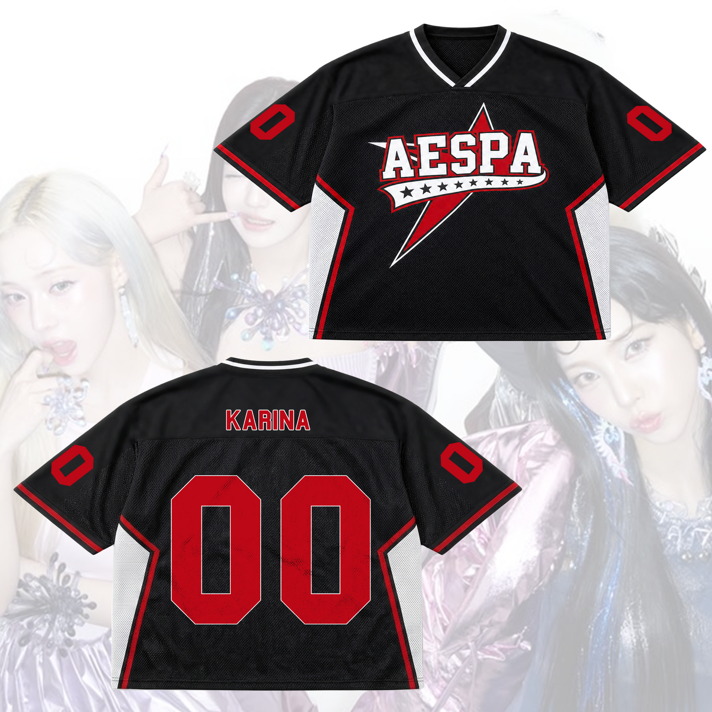 Electrifying Aespa Synk Complexity Tour Mixed Mesh Jersey Gift For Fans