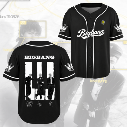 BIGBANG Piano Keys Kpop Streetwear Baseball Jersey Fan Edition