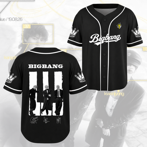 BIGBANG Piano Keys Kpop Streetwear Baseball Jersey Fan Edition