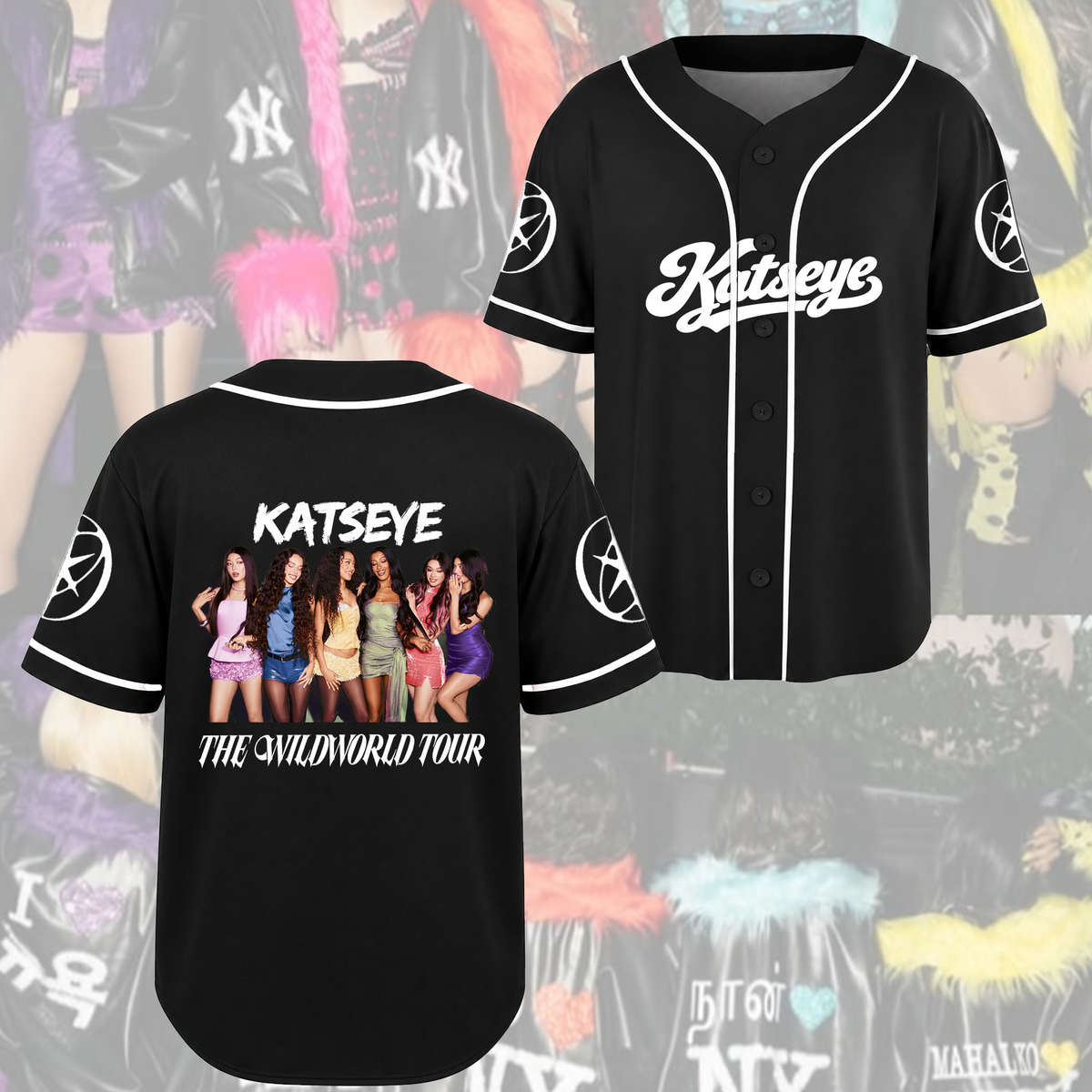 Retro Katseye The Wildworld Tour Streetwear Baseball Jersey Gift for Fans