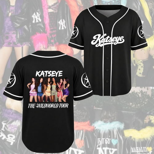 Retro Katseye The Wildworld Tour Streetwear Baseball Jersey Gift for Fans