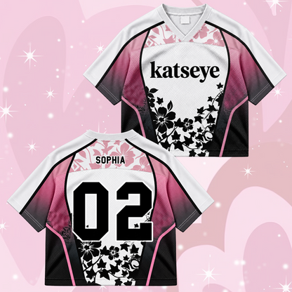 KATSEYE Wild Tour Sporty Purple Mixed Mesh Jersey für EYEKONS