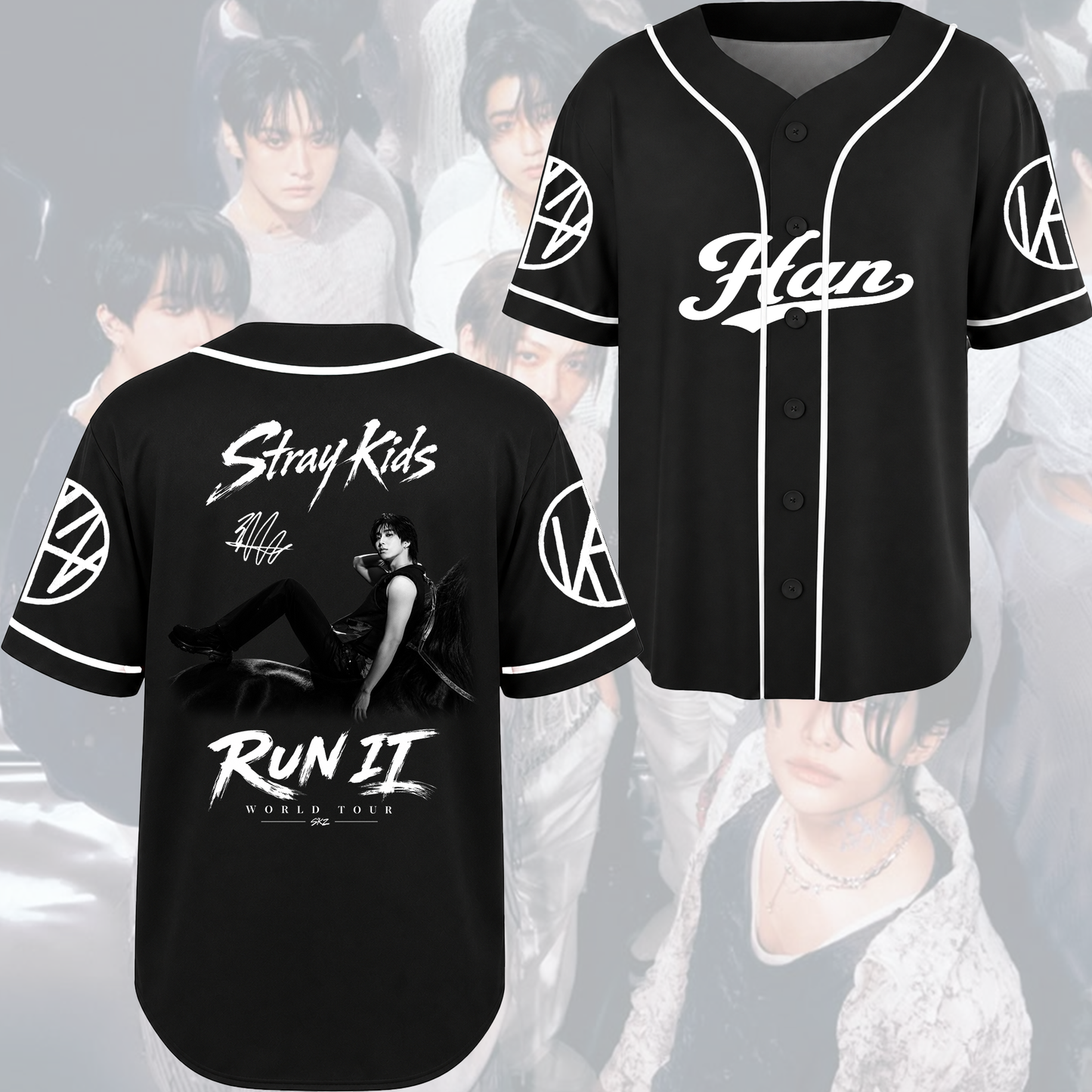 Vintage Run It World Tour Stray Kids Members Baseball Jersey Gift For Stay