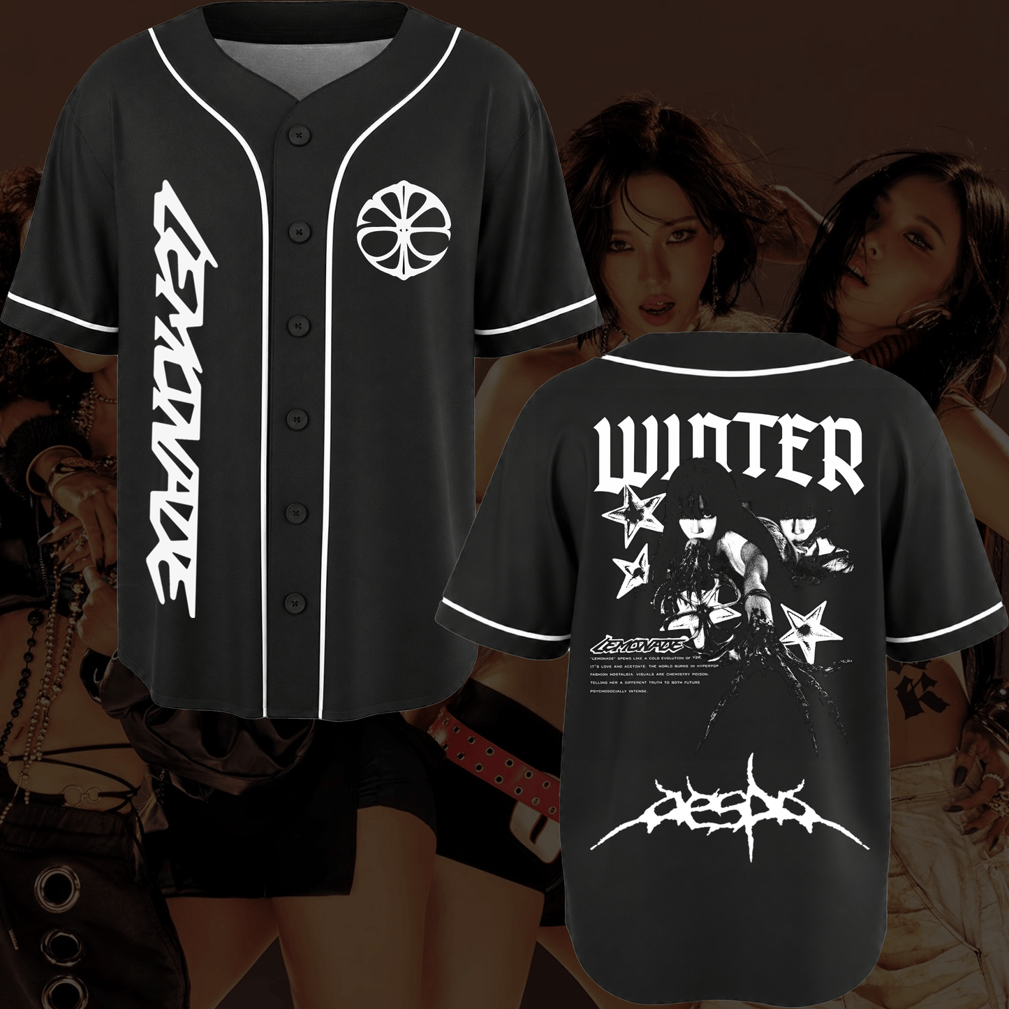 Aespa Winter Lemonade Album Baseball Jersey Fan Edition