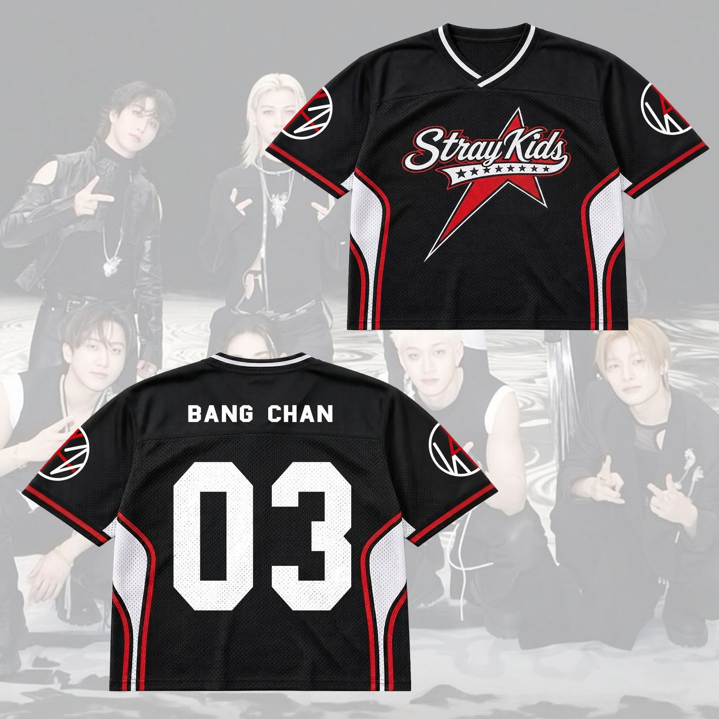 Sporty Stray Kids This That Mixed Mesh Jersey Gift For Stay