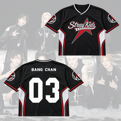 Sporty Stray Kids This That Mixed Mesh Jersey Gift For Stay