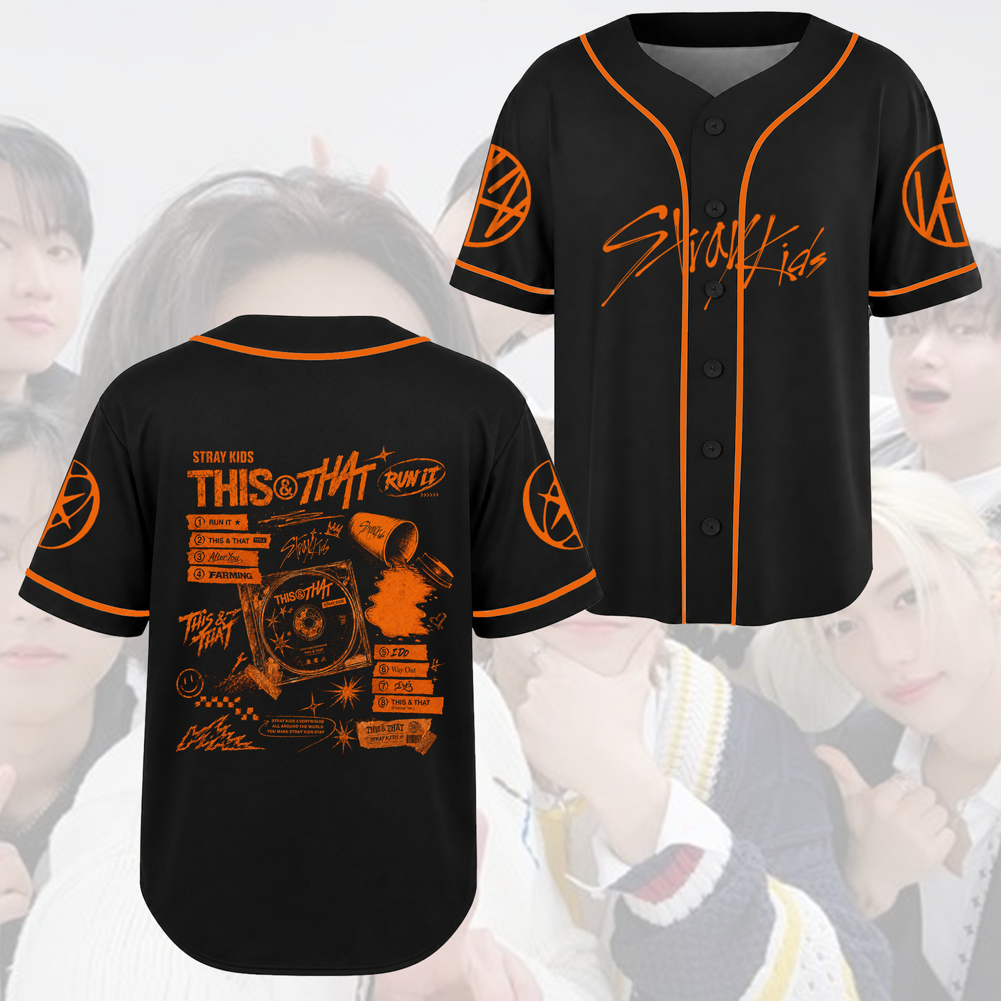 Stray Kids This & That Album Tracklist Baseball Jersey Run It Merch Fan Gifts