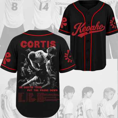 Cortis Put Your Phone Down Tour Baseball Jersey Fan Edition