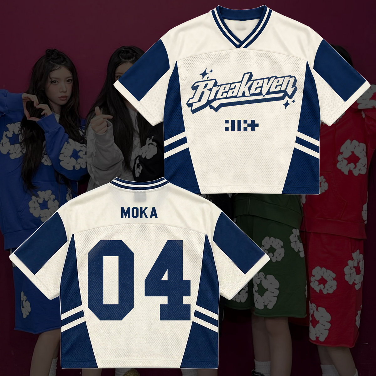 Breakeven Illit Album Comeback Mixed Mesh Jersey Geschenk für Gllit