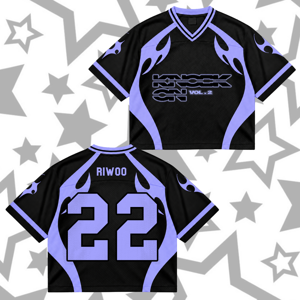 Vivid Knock On Onedoor Club All Members Cyber Grunge Mixed Mesh Jersey For Onedoor