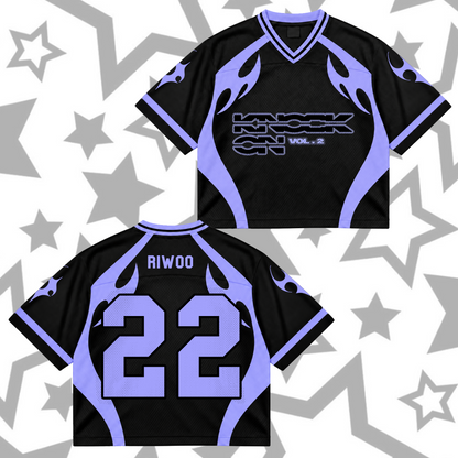 Vivid Knock On Onedoor Club All Members Cyber Grunge Mixed Mesh Jersey For Onedoor