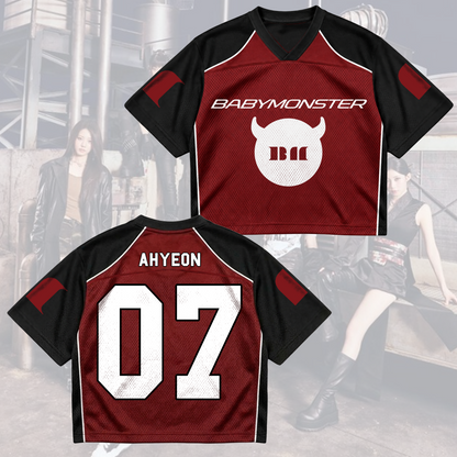 Athletic Choom World Tour Babymonster Mixed Mesh Jersey For Monstiez
