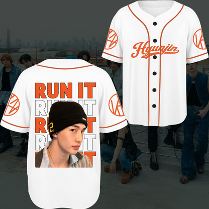 Stray Kids Dynamic Meme Run It Concept Baseball Jersey STAY Aesthetic Humor Gifts For Fans
