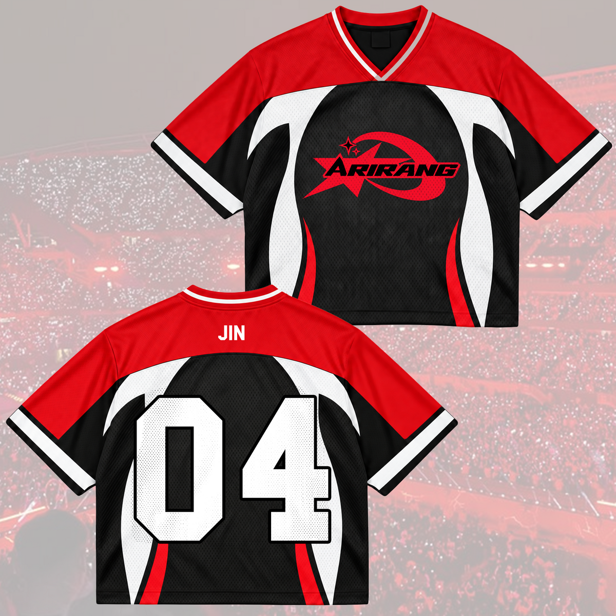 Vivid Arirang Army Club All Members Cyber Grunge Mixed Mesh Jersey For Fans