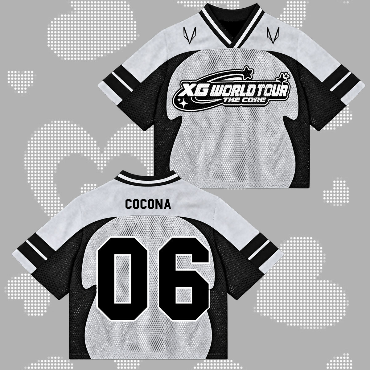 Fierce XG The Core World Tour Mixed-Mesh-Trikot cooles Geschenk für Fans
