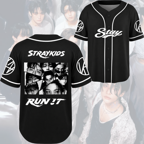 Gritty Run It World Tour Stray Kids Baseball Jersey Stay Gifts