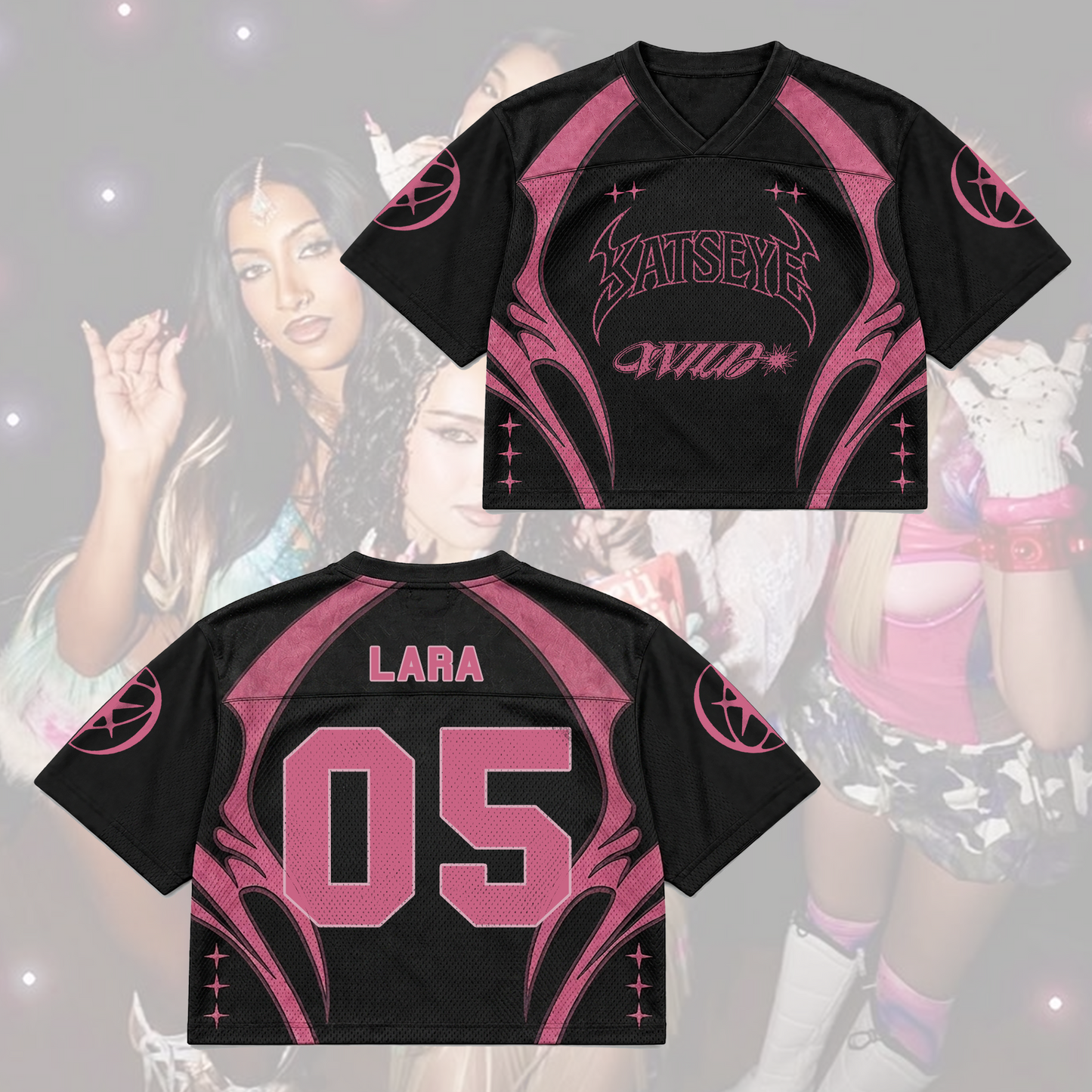 Hot Pink Katseye The Wildworld Tour  Mixed Mesh Jersey Gift For Fans