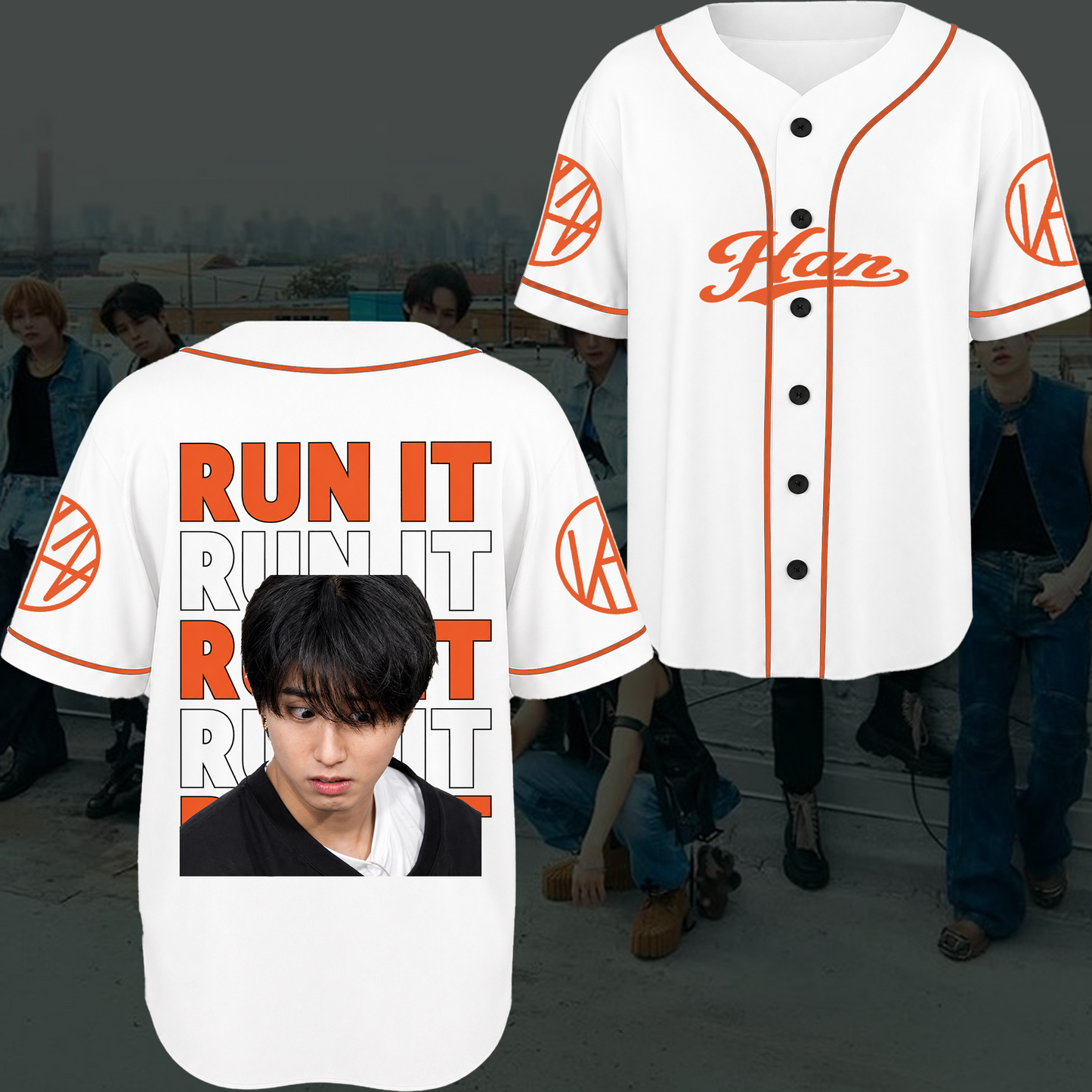 Stray Kids Dynamic Meme Run It Concept Baseball Jersey STAY Aesthetic Humor Gifts For Fans