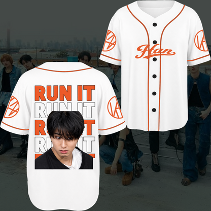 Stray Kids Dynamic Meme Run It Concept Baseball Jersey STAY Aesthetic Humor Gifts For Fans