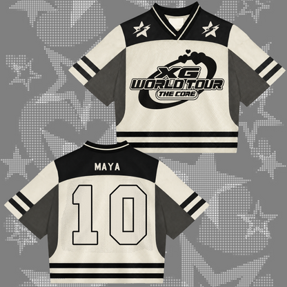 Fierce XG The Core World Tour Mixed-Mesh-Trikot cooles Geschenk für Fans