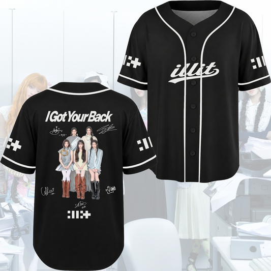 ILLIT I Got Your Back Basegall Jersey Varsity Style Merch Gift For Gllit