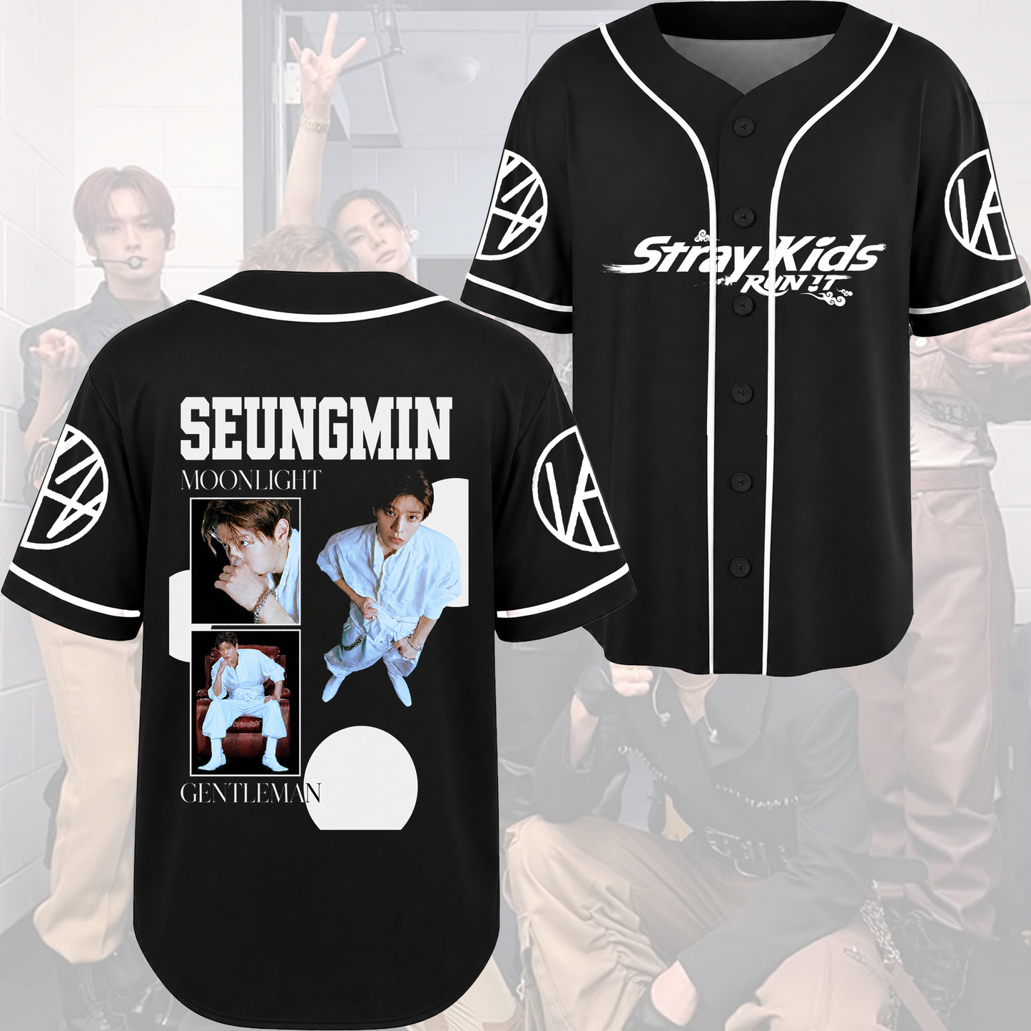 Stray Kids World Tour Urban Spotlight Baseball Jersey Run It Concert Gift For Fans
