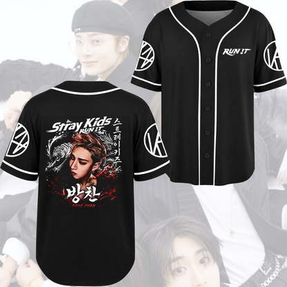 Stray Kids Run It World Tour Baseball Jersey Edgy Streetwear Gift For Fans