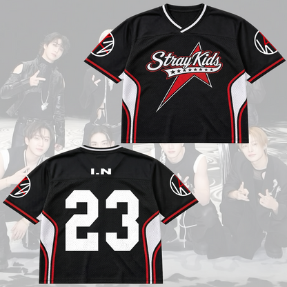 Sporty Stray Kids This That Mixed Mesh Jersey Gift For Stay