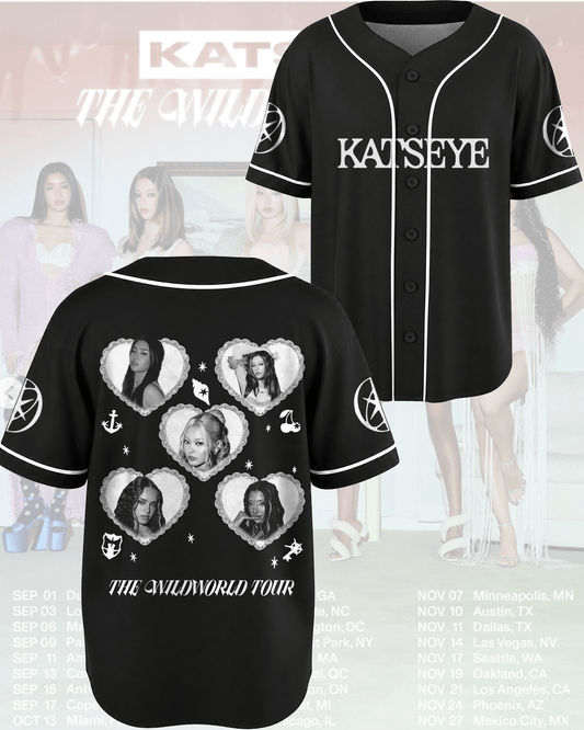 Geffen Wild Katseye The WildWorld Tour Baseball Jersey Fan Edition