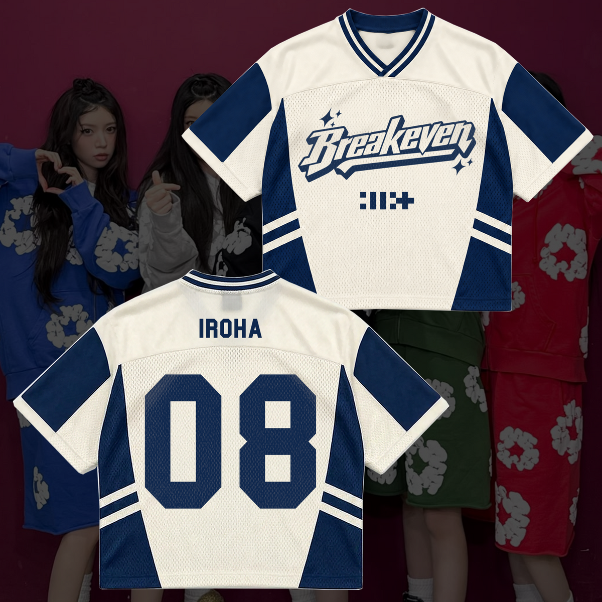 Breakeven Illit Album Comeback Mixed Mesh Jersey Geschenk für Gllit