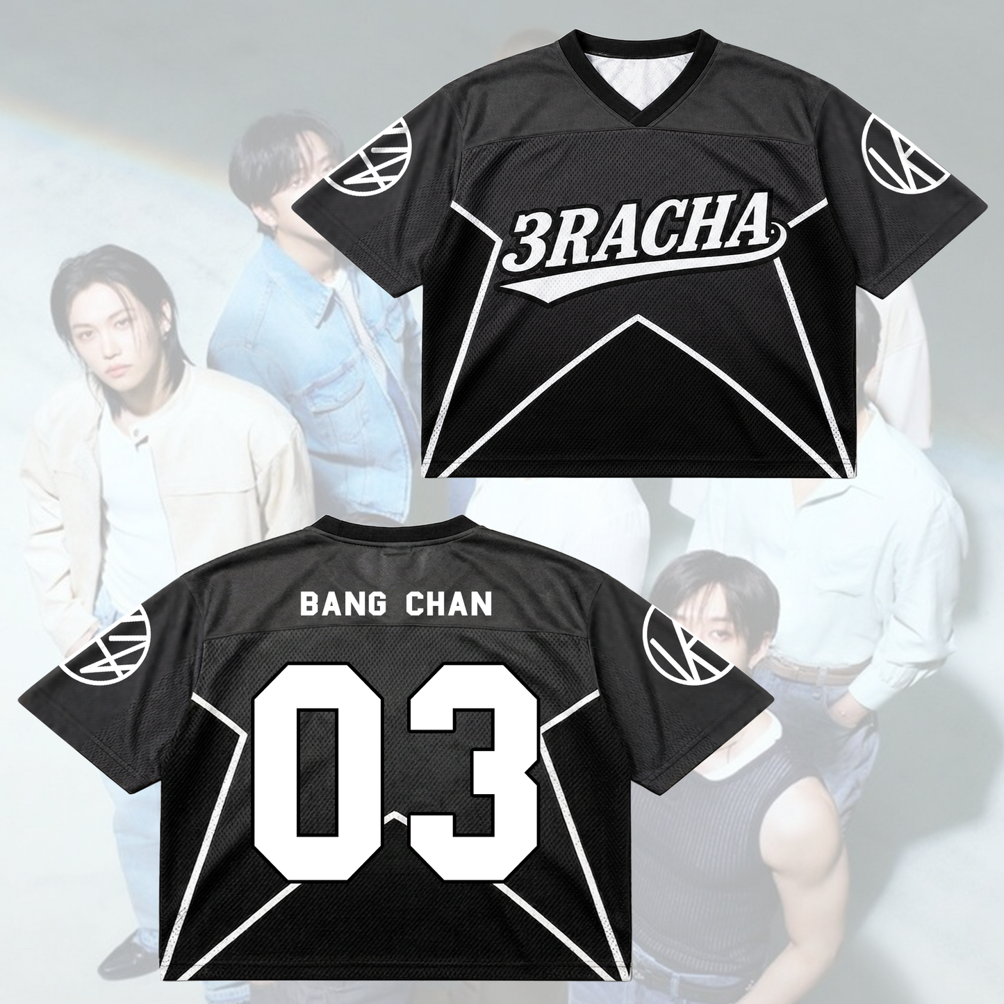 Stray Kids 3RACHA Football Jersey SKZ World Tour Concert Outfit Gift For Fans
