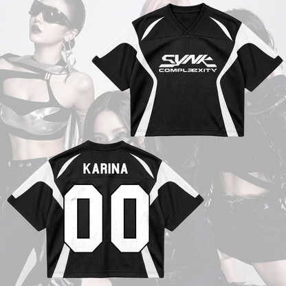 Aespa Synk Complexity Tour Futuristic Cyberpunk Mixed Mesh Jersey Gift For Fans