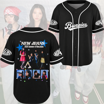 Vintage NewJeans Summer 2026 Baseball Jersey Retro Fan Merch