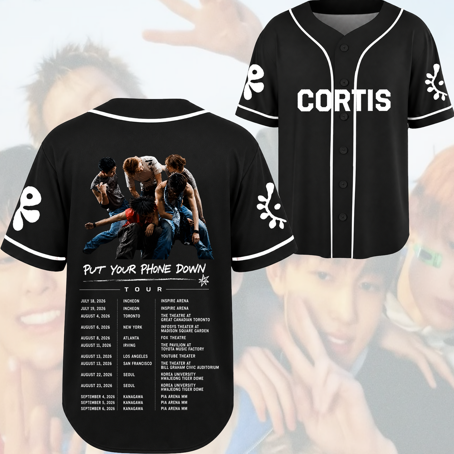 Exclusive Cortis Put Your Phone Down Tour Baseball Jersey