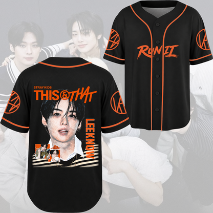 Stray Kids Visual Baseball Jersey Modern Hip Hop K-Pop Streetwear Fan Gifts