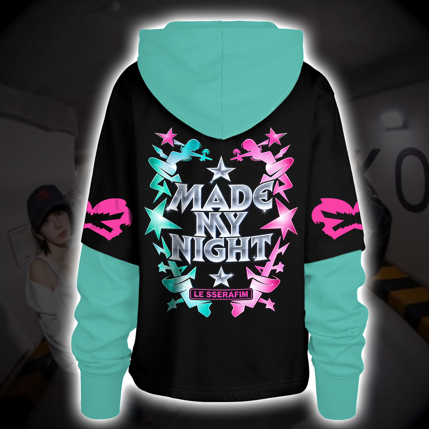 Chrome LE SSERAFIM Pureflow Concert  Shortstop Hoodie Gift for Fearnot Fans