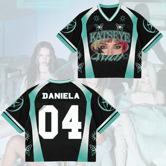 KATSEYE Eye Butterfly Mixed Mesh Jersey Streetwear Gift To Fans