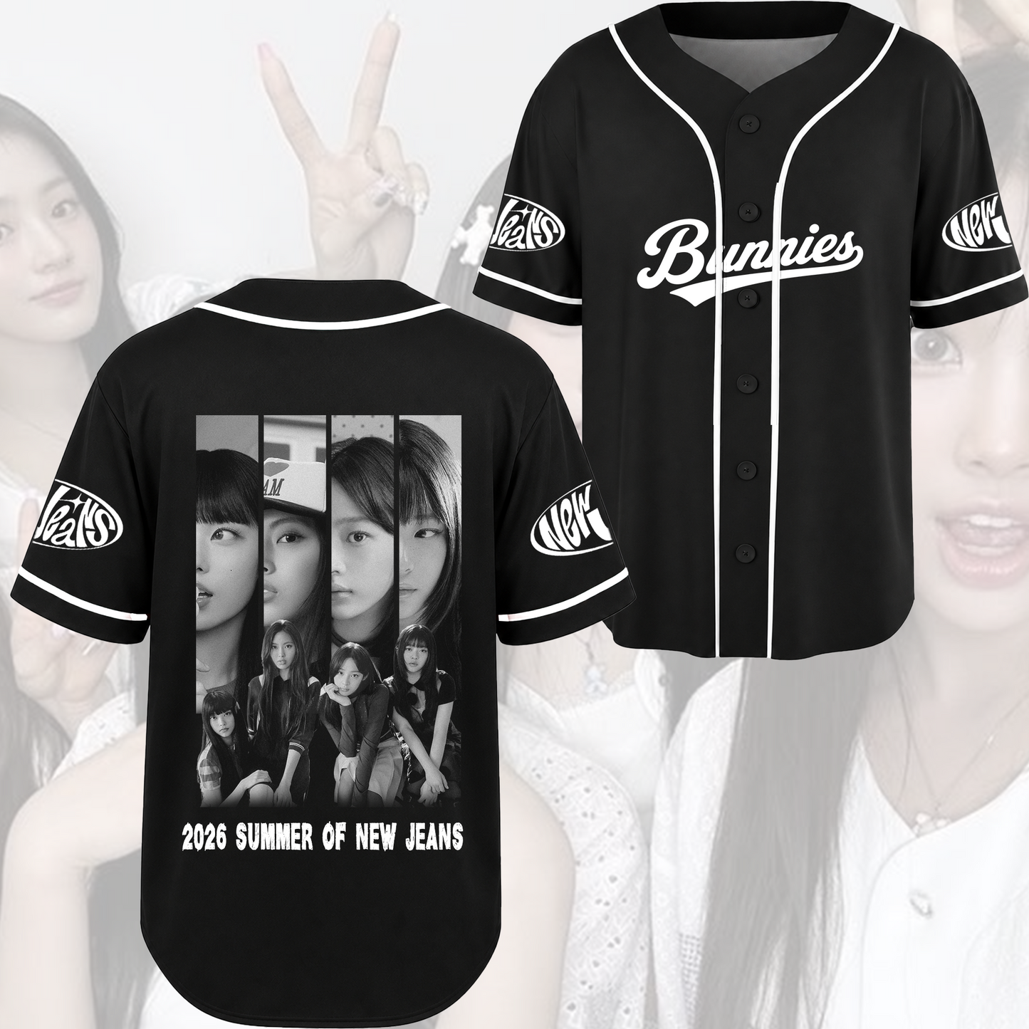NewJeans 2026 Summer Baseball Jersey Vintage Merch Fan Edition