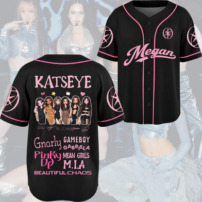 Pinky Katseye The Wildworld Tour Baseball Jersey Fan Edtion