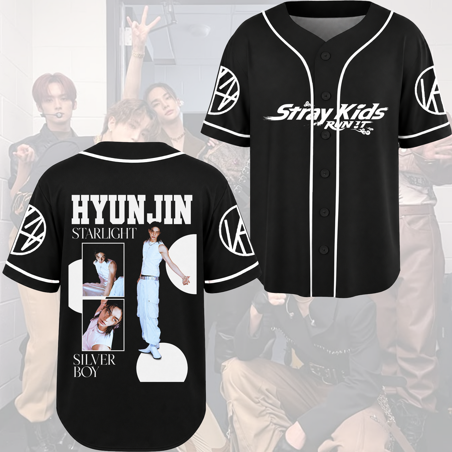 Stray Kids World Tour Urban Spotlight Baseball Jersey Run It Concert Gift For Fans