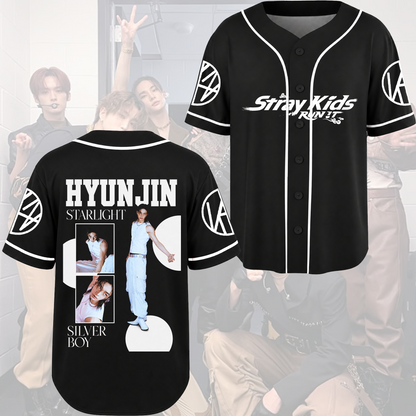 Stray Kids World Tour Urban Spotlight Baseball Jersey Run It Concert Gift For Fans