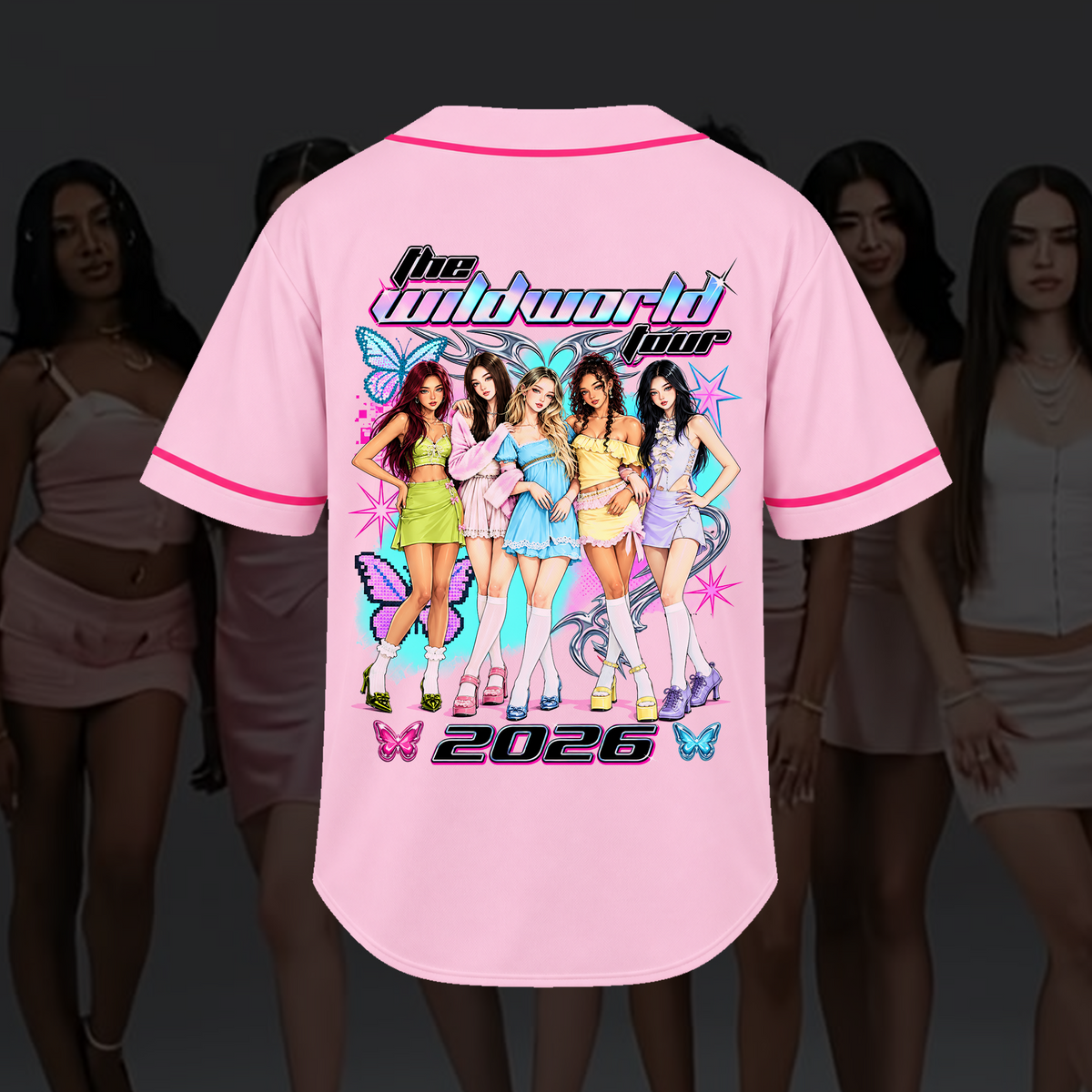 Vibrant The Wildworld Tour Eyekons Retro Baseball Jersey Gift for Fans