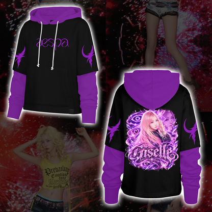Aespa SYNK Complexity Tour Fairy Style Shortstop Hoodie Gift For Fans