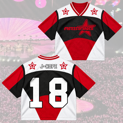 Savage Arirang Army Club All Members Futuristic Racing Mixed Mesh Jersey For Fans