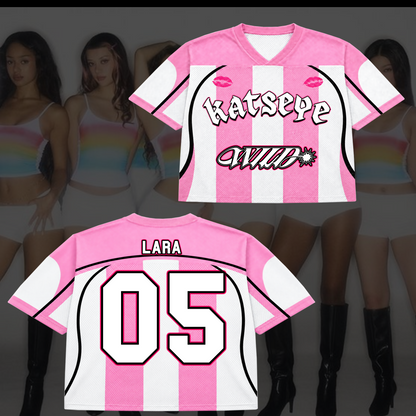 Flirty Katseye Wildworld Tour Mixed Mesh Jersey Gift For Fans