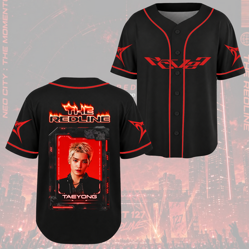 NCT 127 The Redline Tour Cyber Grunge Baseball Jersey Gift For Fans